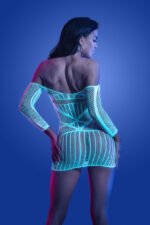 Ascension Long Sleeve Seamless Dress - One Size - White/blue - Image 2