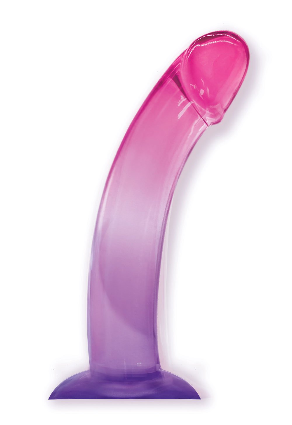 Shades, 8.25" Smoothie Jelly Tpr Gradient Dong - Purple and Pink image 0 Shades, 8.25" Smoothie Jelly Tpr Gradient Dong - Purple and Pink - Image 1