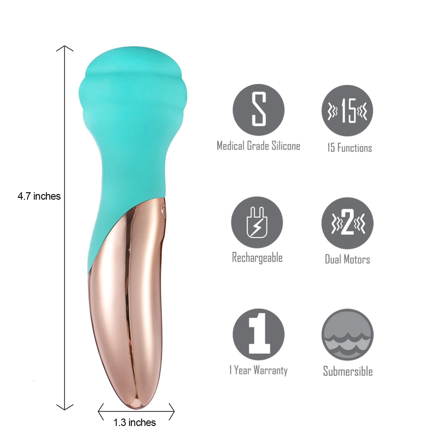 Kali 15-Function Rechargeable Wireless Dual Motor Mini Wand image 0 Kali 15-Function Rechargeable Wireless Dual Motor Mini Wand - Image 1