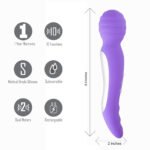 Zoe Twisty Dual Vibrating Pleasure Wand - Purple - Image 2