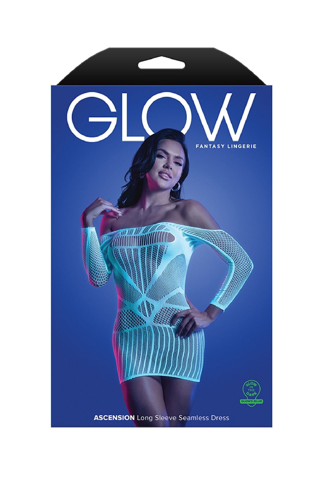 Ascension Long Sleeve Seamless Dress - One Size - White/blue image 0 Ascension Long Sleeve Seamless Dress - One Size - White/blue - Image 1