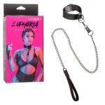 Euphoria Collection Collar With Chain Leash - Black - Image 8
