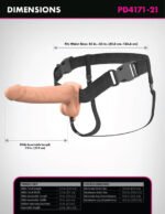 Fantasy X-Tensions Elite 7" Vibrating Hollow Silicone Strap-on - Light - Image 5