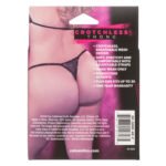Radiance Plus Size Crotchless Thong - Black - Image 4