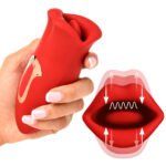 Lickgasm Kiss and Tell Mini Kissing and Vibrating Clitoral Stimulator - Red - Image 7