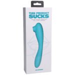 This Product Sucks - Sucking Clitoral Stimulator With Bendable G-Spot Vibrator - Teal - Image 4