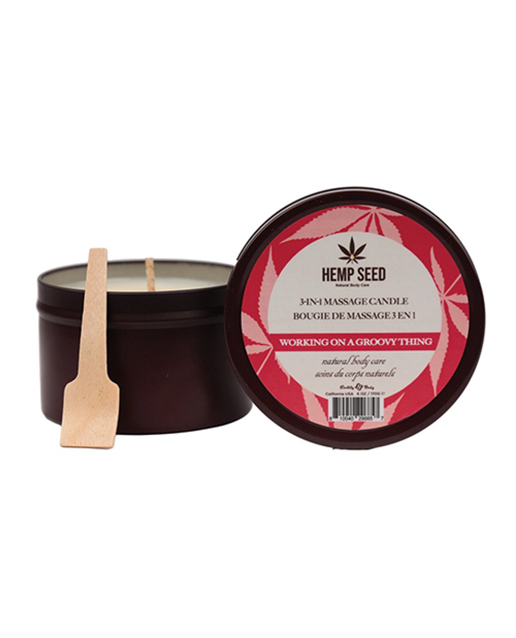 Hemp Seed 3-in-1 Massage Candle - Working on a Groovy Thing 6 Oz image 0 Hemp Seed 3-in-1 Massage Candle - Working on a Groovy Thing 6 Oz - Image 1