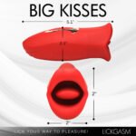 Lickgasm Kiss and Tell Mini Kissing and Vibrating Clitoral Stimulator - Red - Image 5