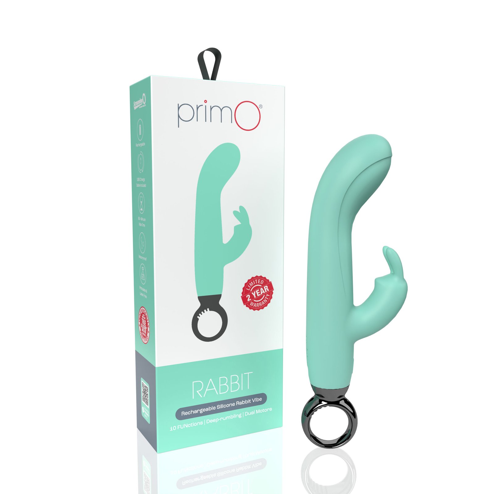 Primo Rabbit Rechargeable Vibrator - Kiwi image 0 Primo Rabbit Rechargeable Vibrator - Kiwi - Image 1