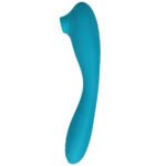 This Product Sucks - Sucking Clitoral Stimulator With Bendable G-Spot Vibrator - Teal - Image 5