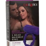 Silicone Rechargeable 5 Bead Maximus Ring - Purple