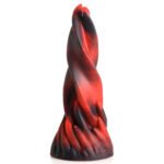 Hell Kiss Twisted Tongues Silicone Dildo - Red - Image 3