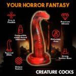 King Cobra King Cobra Silicone Dildo - Red - Image 7