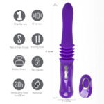 Monroe USB Rechargeable Silicone Thrusting Portable Love Machine - Purple - Image 4