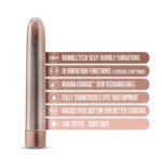 The Collection - Lattice - 7 Inch Rechargeable Vibe - Rose Gold - Image 2