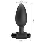 Pretty Love Vibra Butt Plug II - Black - Image 5