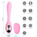 Harmonie Rechargeable Remote Silicone Bendable Vibrator - Pink - Image 3