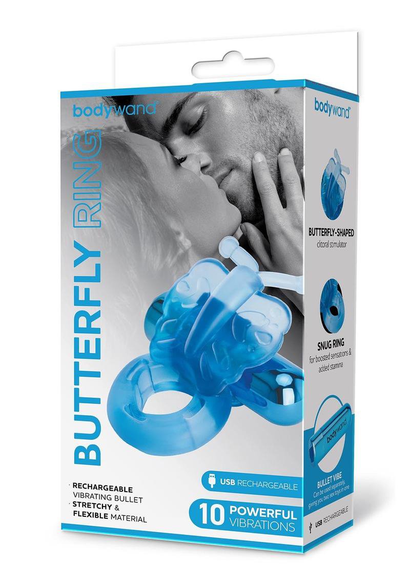 Bodywand Rechargeable Butterfly Ring - Blue image 0 Bodywand Rechargeable Butterfly Ring - Blue - Image 1
