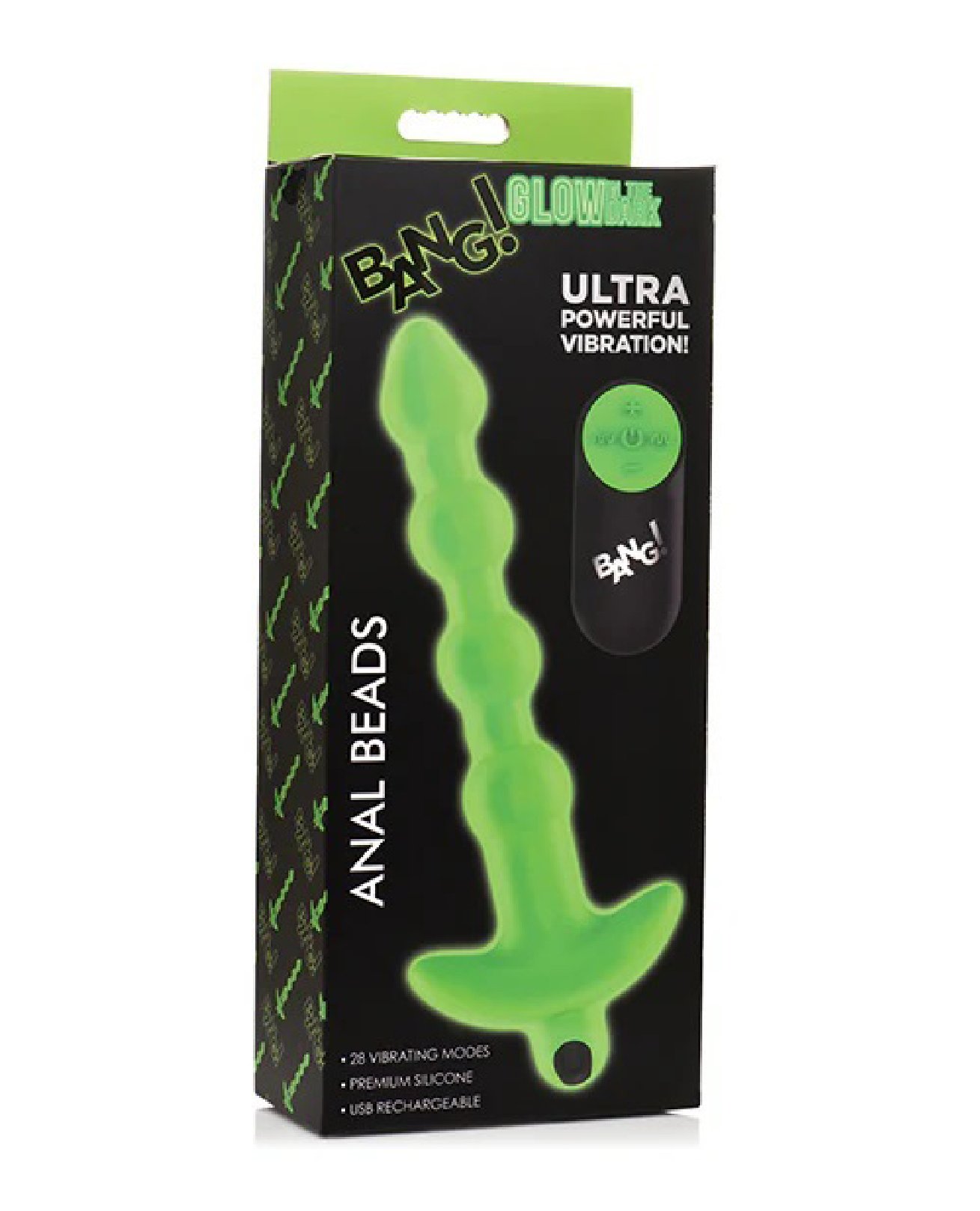 Glow in the Dark Anal Beads - Green image 0 Glow in the Dark Anal Beads - Green - Image 1