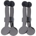 Merci - Nippers - Stainless Steel Nipple Clamps With Silicone Tip - Black - Image 3