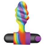 Vibrating Rainbow Butt Plug - Image 2