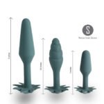 Doobies Pot Leaf Anal Trainer Silicone Set - Green - Image 2