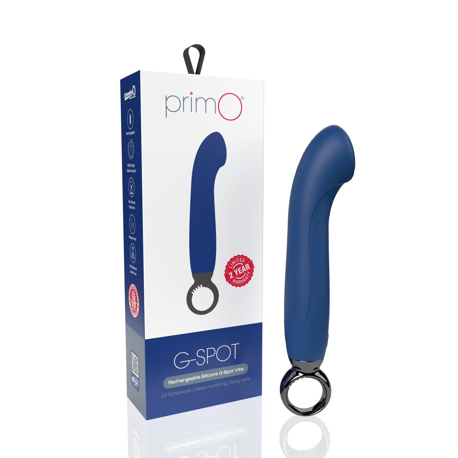 Primo G-Spot Rechargeable Vibrator - Blueberry image 0 Primo G-Spot Rechargeable Vibrator - Blueberry - Image 1
