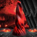 Hell Kiss Twisted Tongues Silicone Dildo - Red - Image 8