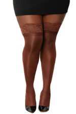 Lace Top Thigh High - Queen Size - Espresso - Image 2