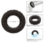Alpha Liquid Silicone Prolong Tread Ring - Black - Image 2