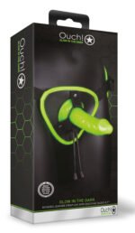 Bonded Leather Strap-on With Silicone Dildo 5.7 Inch - Glow in the Dark - Image 2