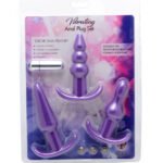 4 Pc Vibrating Anal Plug Set - Purple