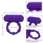 Silicone Rechargeable 5 Bead Maximus Ring - Purple - Image 6