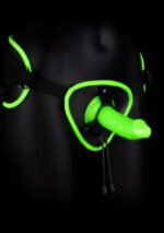 Bonded Leather Strap-on With Silicone Dildo 5.7 Inch - Glow in the Dark - Image 3
