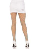 Spandex Diamond Net Tights - One Size - Neon Blue - Image 2