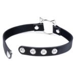 Kinky Kitty Ring Slim Choker - Black - Image 3