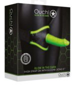 Thigh Strap-on With Silicone Dildo 5.7 Inch - Glow in the Dark - Image 4