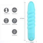 Lola 10 Function Vibrating Twisty Bullet - Teal - Image 3
