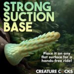 Stegosaurus Spiky Reptile Silicone Dildo - Green - Image 4
