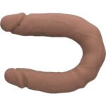 Silicone Studs Bend and Hold Dual Dong 16 Inch - Brown - Image 3