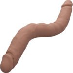 Silicone Studs Bend and Hold Dual Dong 16 Inch - Brown - Image 2