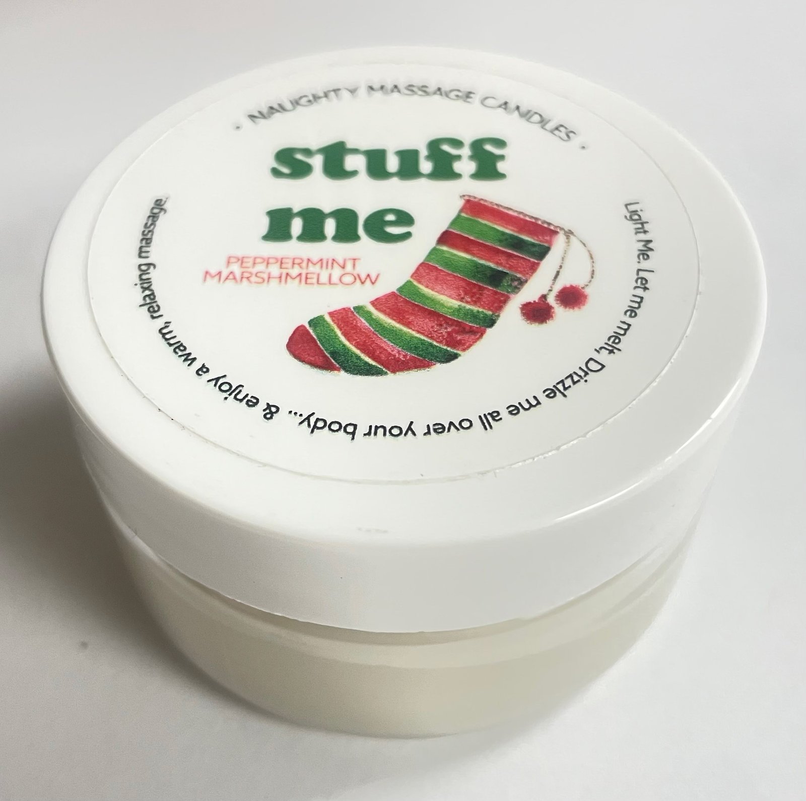 Stuff Me Massage Candle - Peppermint Marshmallow 1.7 Oz image 0 Stuff Me Massage Candle - Peppermint Marshmallow 1.7 Oz - Image 1