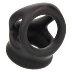 Alpha Liquid Silicone Dual Cage and Ring - Black Ring - Black - Image 7