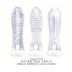 Icon Brands - Vibrating Sextenders 3-Pack - Clear - Image 2