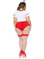 Plus Nurse Feelgood Sexy Costume - 3x/4x - White / Red - Image 4