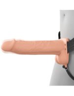 Fantasy X-Tensions Elite 8" Vibrating Hollow Silicone Strap-on - Light - Image 3