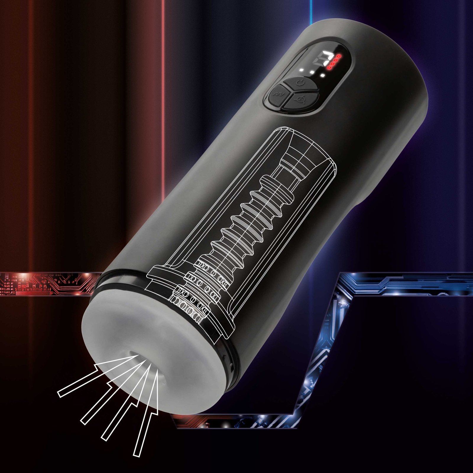 Bionic Sucking and Vibrating Masturbator - Black image 0 Bionic Sucking and Vibrating Masturbator - Black - Image 1