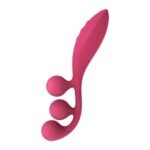 Tri Ball 1 Lay on Vibrator - Red - Image 4