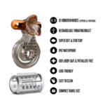 Stay Hard Vibrating Cock Ring Set With Sleeve Textured Sheath - Image 4