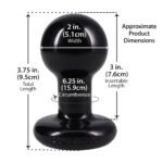 Round Butt Plug Small - Black - Image 5